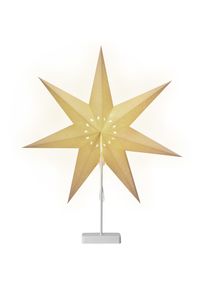 Casaria Kerstster Papier LED Wit Sterretjes incl Standaard