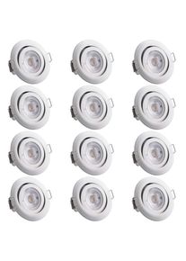 Monzana LED Einbauleuchte Krog 12er-Set Weiß