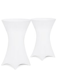 Detex Cubremesa de bar set de 2 blanco 70cm diámetro
