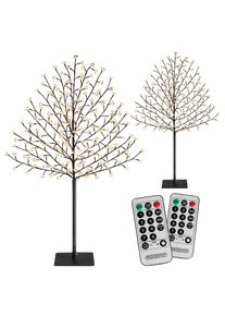 Monzana Kerstverlichting 2x Kersenbloesem - 220cm Timer IP44 220 LED – Warm Wit