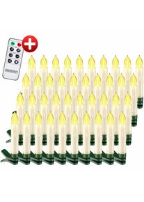 Monzana Kerstboomverlichting 40 LED Kaarsen Warmwit
