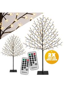 Monzana Kersenbloesemboom Set van 2 Warm wit 180cm 200 LEDs