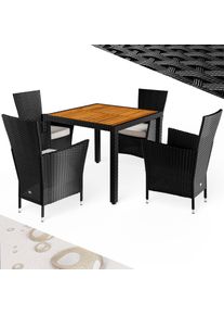 Casaria Polyrotan Tuinset Corfu 5-delig Zwart