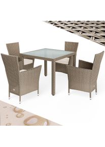 Casaria Polyrotan Tuinset Bali 5-delig Beige/Crème