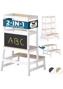 Spielwerk Leertoren Barn Wit/Naturel grenenhout 93x51x50cm