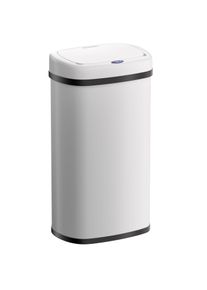 Monzana Sensor Vuilnisbak roestvrij staal Wit/Crème 58L