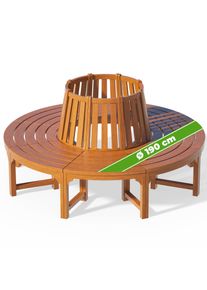 Casaria Banco redondo para árbol madera de eucalipto 190cm