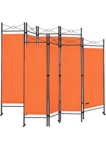 Casaria Paravent Lucca 2er-Set Orange 180x163cm