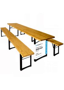 Casaria Bierzeltgarnitur 3-tlg 220cm klappbar