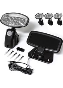 Monzana LED Solar Wandlamp Set van 3 Bewegingsmelder