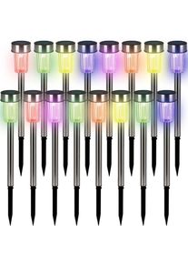 Monzana Tuinverlichting LED Solar 16 stuks IP44 Rood Groen Blauw