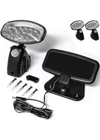 Monzana LED Solar Wandlamp Set van 2 Bewegingsmelder