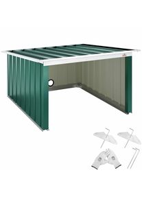 Gardebruk Garaje robot cortacésped metal verde techo abatible
