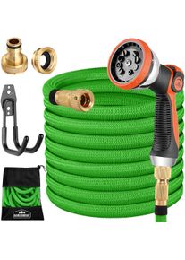 Gardebruk Tuinslang Flexibel 7,5m Latex Kern Massief Messing Groen