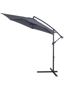 Kingsleeve Zweefparasol Antraciet Aluminium Ø330cm