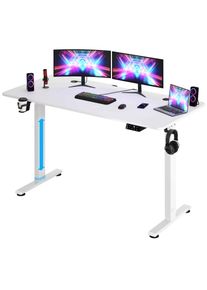 Casaria Zit sta bureau Wit 140x60x73-118cm