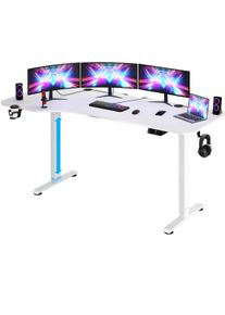 Casaria Zit sta bureau Wit 160x75x73-118cm