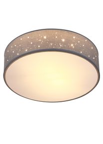 Monzana Deckenlampe Grau Stoff Ø30cm Sternenhimmel