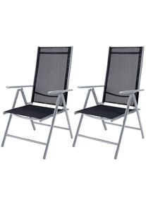 Casaria Gartenstuhl Bern 2er-Set Silber
