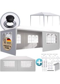 Casaria Carpa jardín Rimini blanca 3x6m plegable protección UV 50