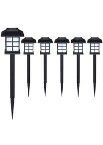 Monzana LED Solarlampen Set van 6 Zwart