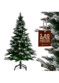 Casaria Árbol artificial 180cm con nieve decorativa
