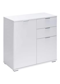 Casaria Cómoda aparador Alba blanco con puertas tipo DB121