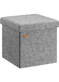 Casaria Pufa składana Szara 38x38x38cm ze Schowkiem