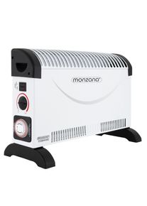 Monzana Elektrische Kachel Wit Metaal Kunststof 49,5x10x33cm 2000W