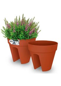 Gardebruk Terracotta bloempot set van 2 28,5x25,5cm