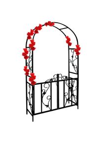 Gardebruk Arco para rosas negro 225x115x37cm