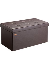 Casaria Opbergkist Bruin MDF Kunstleer 80x40x40cm 100L