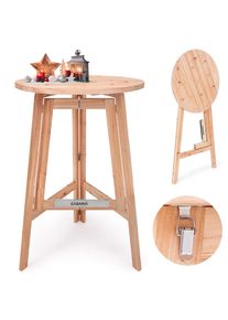 Casaria Statafel Massief Hout Ø80cm Inklapbaar