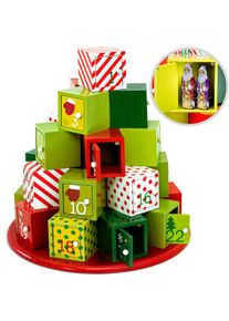 Spielwerk Adventskalender Doppelsteen Hout Rond