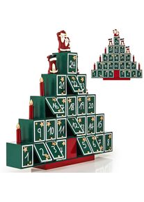 Spielwerk Kerst Adventkalender Pyramide Hout