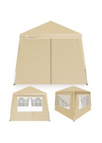 Casaria Vouwpaviljoen Capri Beige 3x3m incl 4 zijwanden