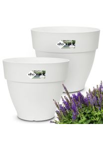Gardebruk Juego de 2 macetas blancas 30x25cm 11,3L