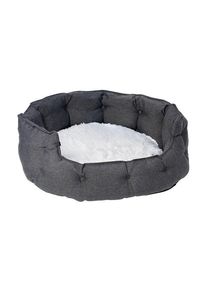 Dogman Pet Bed Classy Memory Foam Oval Grey Small 54x50x28cm