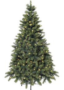 Creativ Deco Künstlicher Weihnachtsbaum »Weihnachtsdeko, Künstlicher Christbaum, Tannenbaum«, Mit Led-Lichterkette grün, Größe Höhe: 120 cm Höhe:...