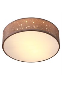 Monzana Deckenlampe Taupe Stoff Ø30cm Sternenhimmel