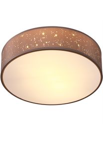 Monzana Deckenlampe Taupe Stoff Ø38cm Sternenhimmel