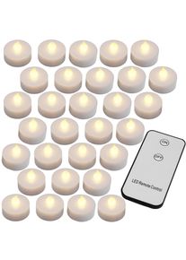 Monzana Set de 30 velas LED Blanco cálido con mando a distancia
