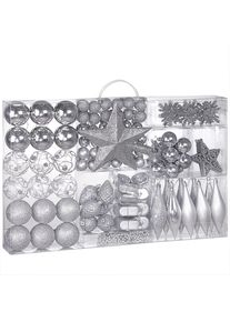 Deuba Kerstballen Zilver 102-delig