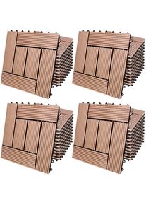 Casaria Tegels 44 stuks Mozaïek Terracotta WPC 30x30cm