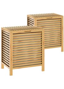 Casaria Wasmand 2 stuks Bamboe 62L