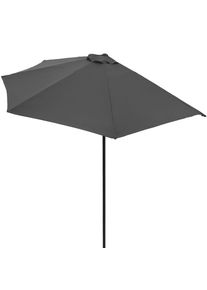 Kingsleeve Halve Parasol Antraciet UV-bescherming 80+