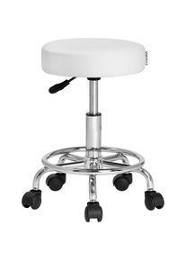 Casaria Rolkruk Hoogte Verstelbaar Wit 360°