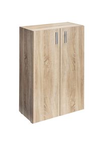 Casaria Armario multiusos Vela color roble 115,5x60x30cm 3 estantes