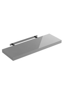 Casaria Półka ścienna Wisząca 70cm Szary Wysoki połysk Wspornik