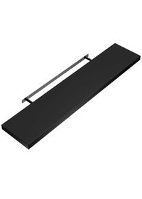 Casaria Półka ścienna Wisząca 110cm Czarna + Wspornik
